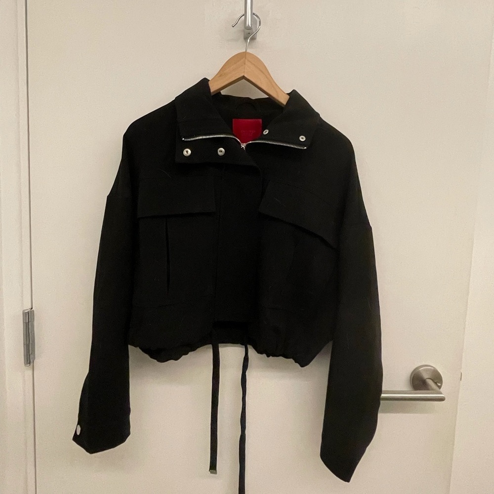 Jennifer Lopez Cropped Zip Up Jacket